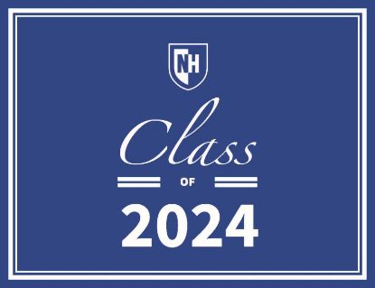 Picture of UNH 2024 Graduate Note Card - Blue with Shield