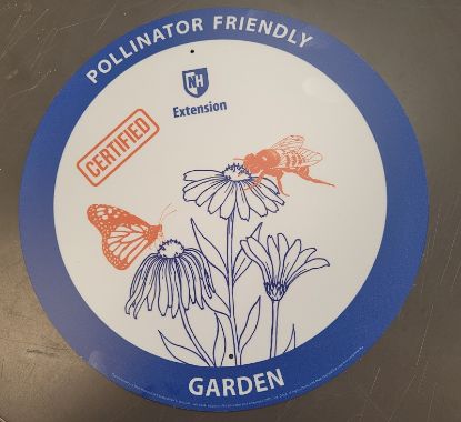Picture of UNH Extension Pollinator Garden Certification Sign