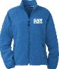 Blue colorguard fleece in fitted cut