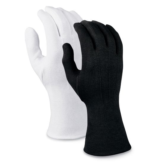 Long Wrist white and black winter gloves