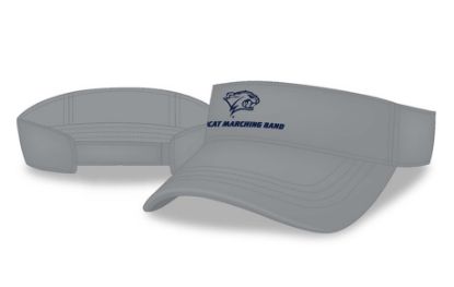 grey visor with navy cat head logo and Wildcat Marching Band text underneath